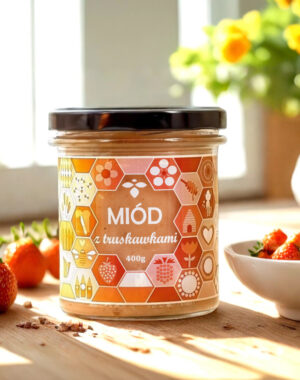 Miód z truskawkami 400g