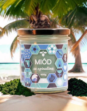 Miód ze spiruliną 400g